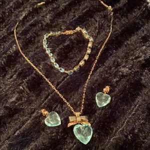 Light blue costume jewelry set